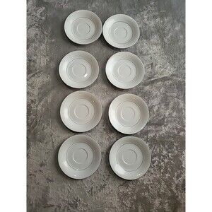 8 China Pearl Fine  Liling White Salad White Lace Print  leaves